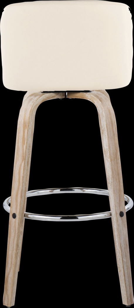 Wymering XIII Cream Swivel Barstool, Set of 2 - Thumbnail - Image 9