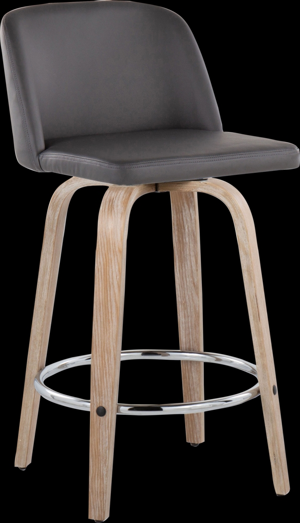 Wymering XIII Gray Swivel Counter Height Stool, Set of 2 - Thumbnail - Image 6