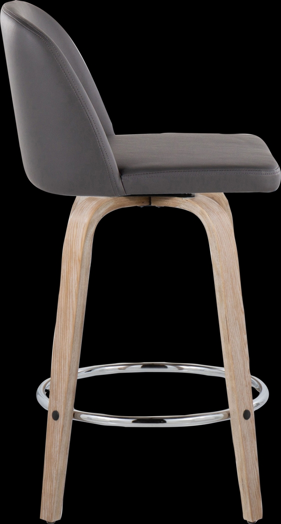 Wymering XIII Gray Swivel Counter Height Stool, Set of 2 - Thumbnail - Image 7