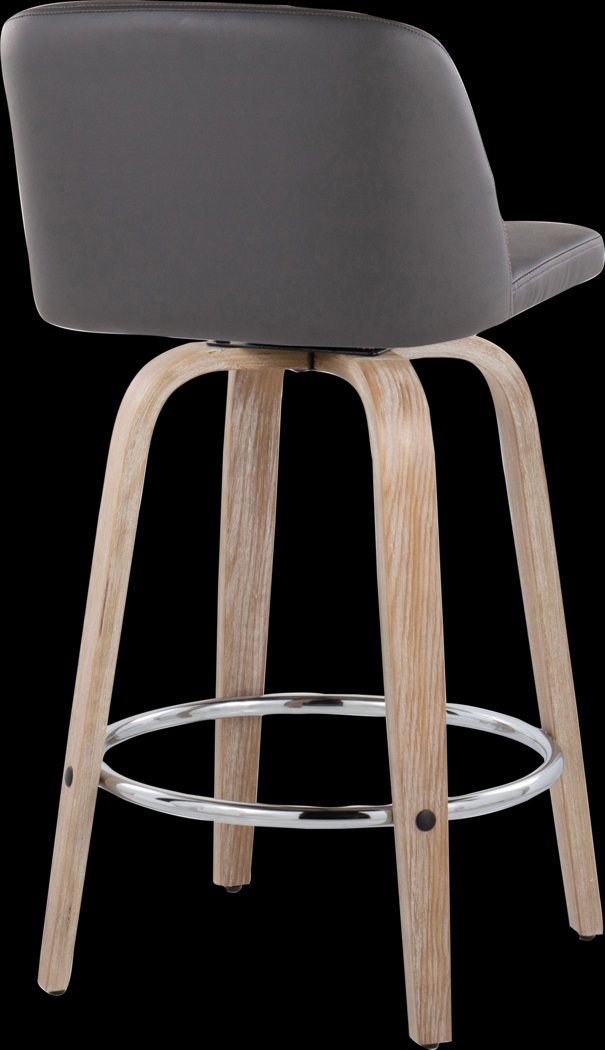 Wymering XIII Gray Swivel Counter Height Stool, Set of 2 - Thumbnail - Image 8