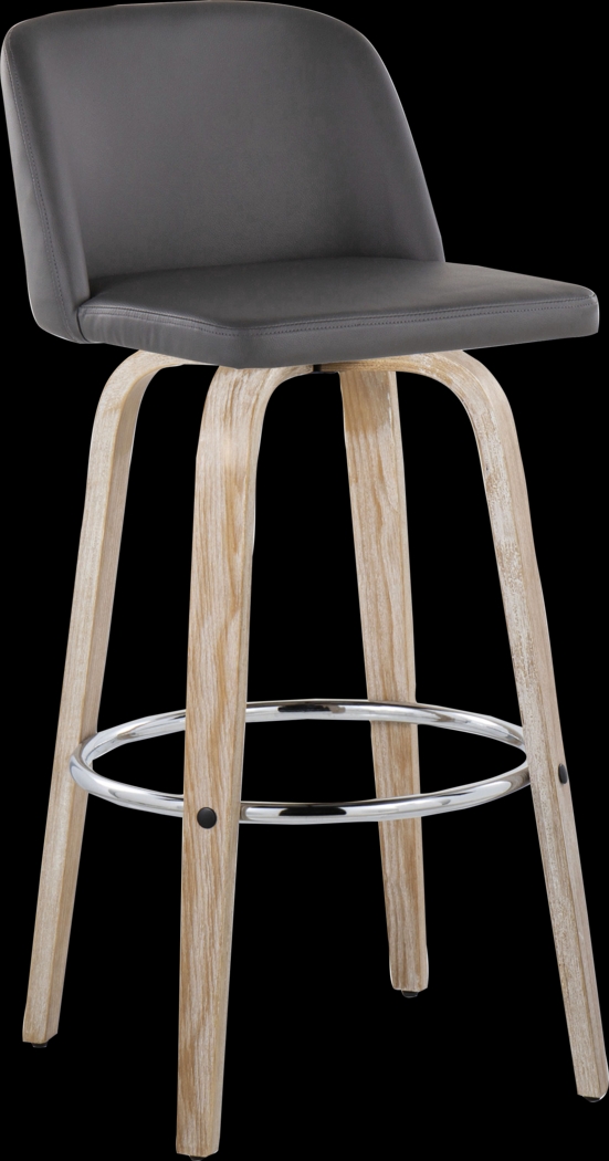 Wymering XIII Gray Swivel Barstool, Set of 2 - Thumbnail - Image 6