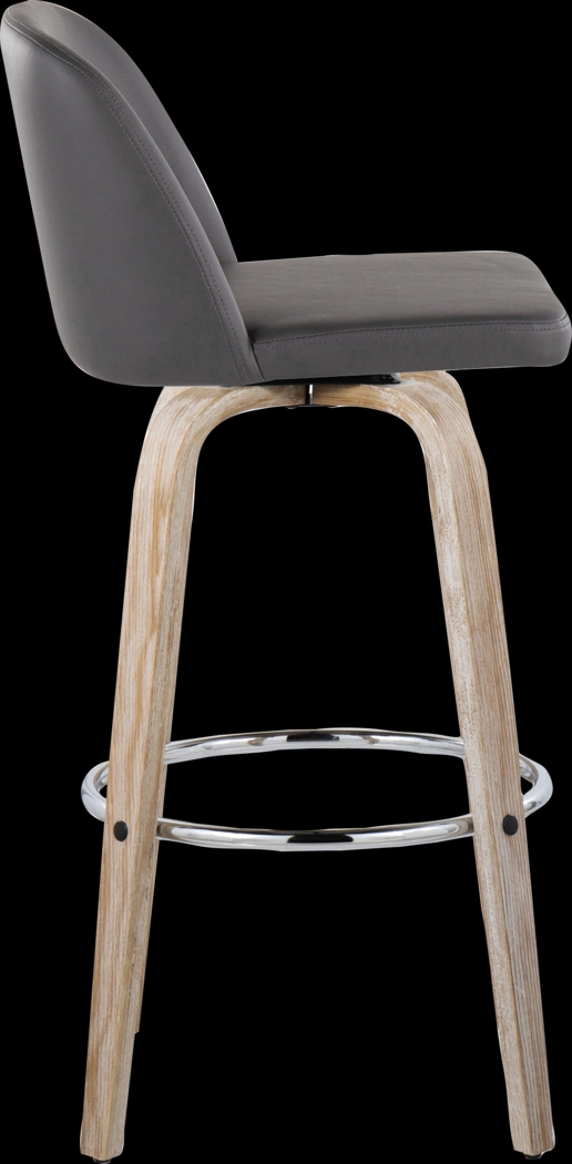 Wymering XIII Gray Swivel Barstool, Set of 2 - Thumbnail - Image 7