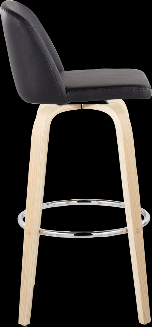 Wymering XVI Black Swivel Barstool, Set of 2 - Thumbnail - Image 7