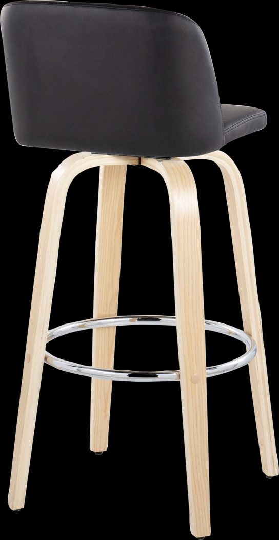 Wymering XVI Black Swivel Barstool, Set of 2 - Thumbnail - Image 8