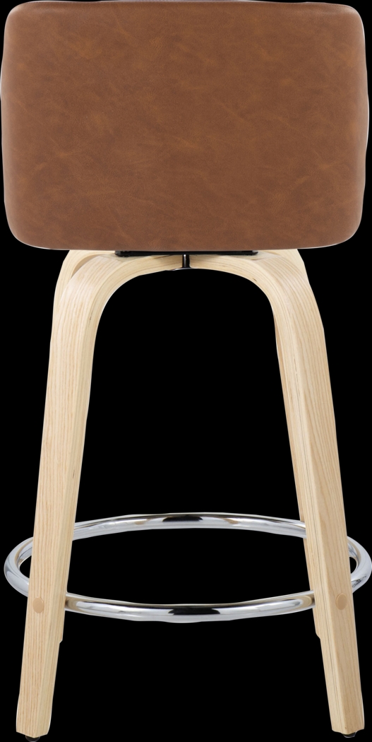 Wymering XVI Camel Swivel 24" Counter Height Stool, Set of 2 - Thumbnail - Image 9