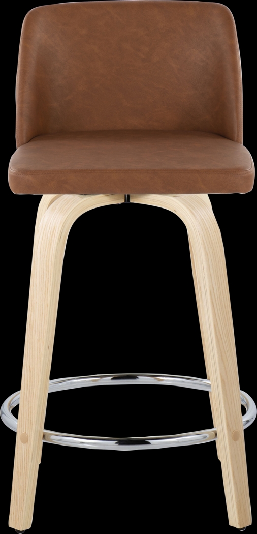 Wymering XVI Camel Swivel 24" Counter Height Stool, Set of 2 - Thumbnail - Image 10