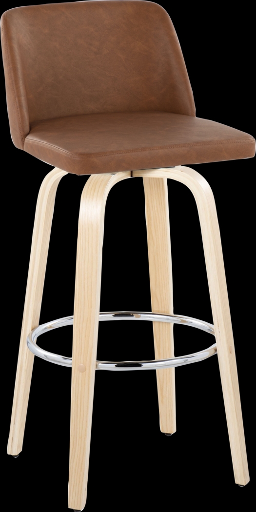 Wymering XVI Camel Swivel Barstool, Set of 2 - Thumbnail - Image 6