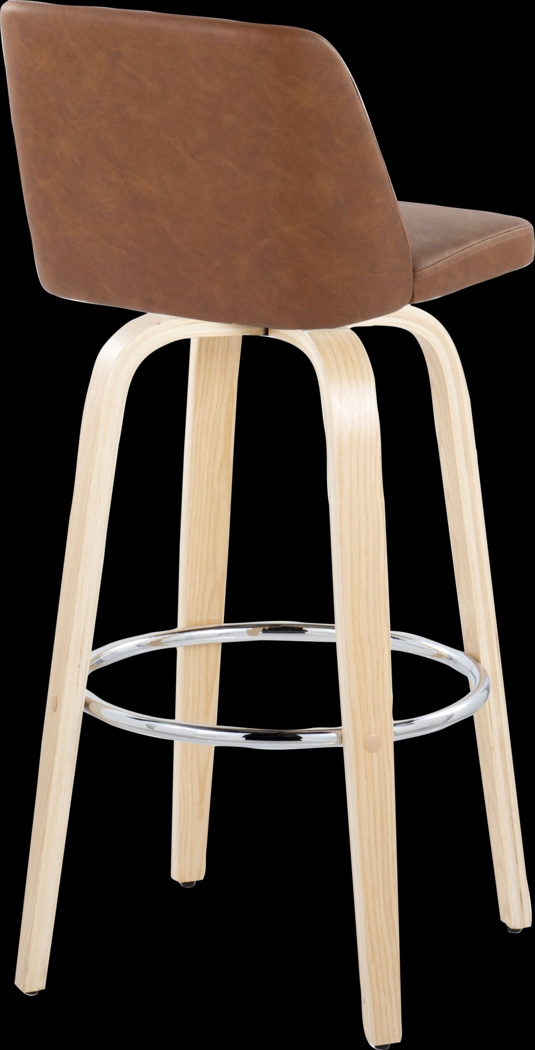 Wymering XVI Camel Swivel Barstool, Set of 2 - Thumbnail - Image 8