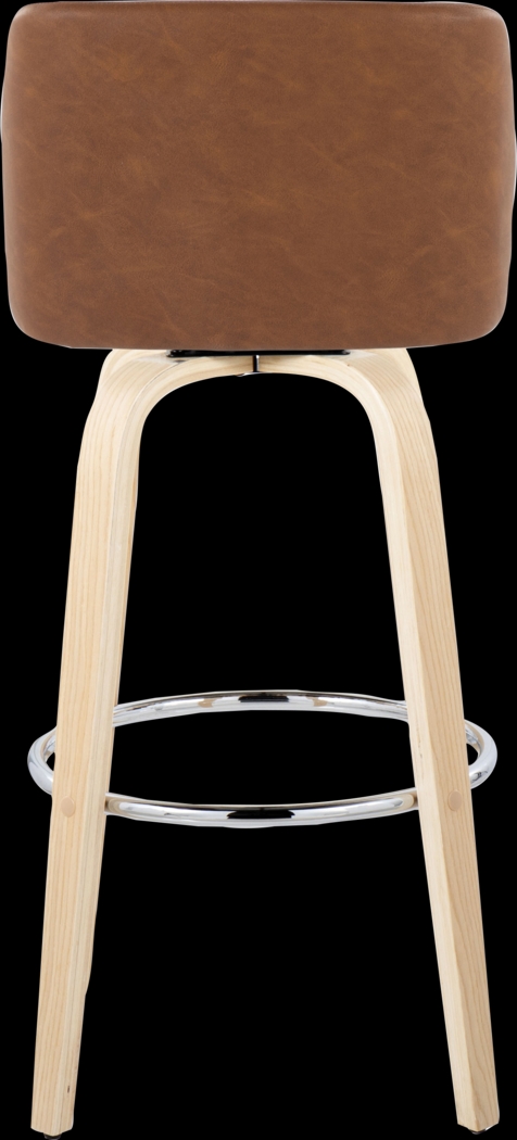 Wymering XVI Camel Swivel Barstool, Set of 2 - Thumbnail - Image 9