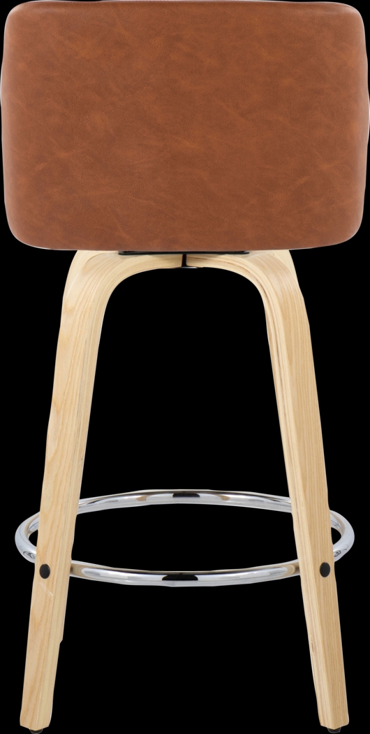 Wymering XVI Camel Swivel Counter Height Stool, Set of 2 - Thumbnail - Image 9