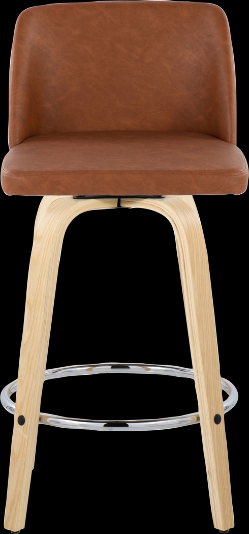 Wymering XVI Camel Swivel Counter Height Stool, Set of 2 - Thumbnail - Image 10