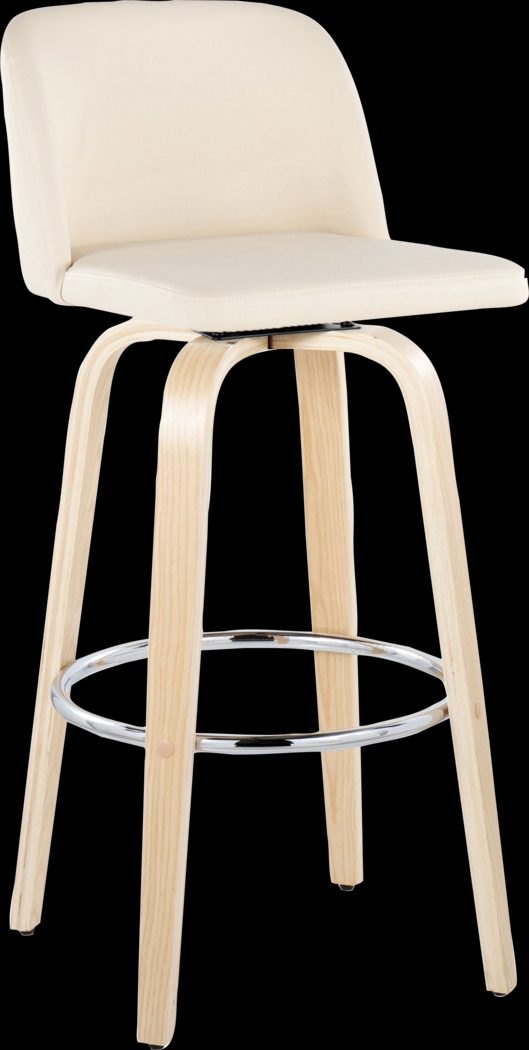 Wymering XVI Cream Swivel Barstool, Set of 2 - Thumbnail - Image 6