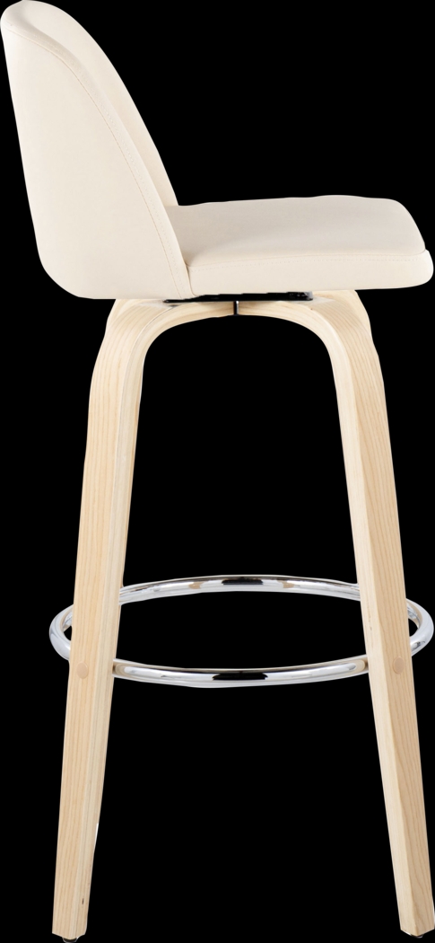 Wymering XVI Cream Swivel Barstool, Set of 2 - Thumbnail - Image 7