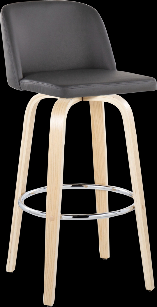 Wymering XVI Gray Swivel Barstool, Set of 2 - Thumbnail - Image 6