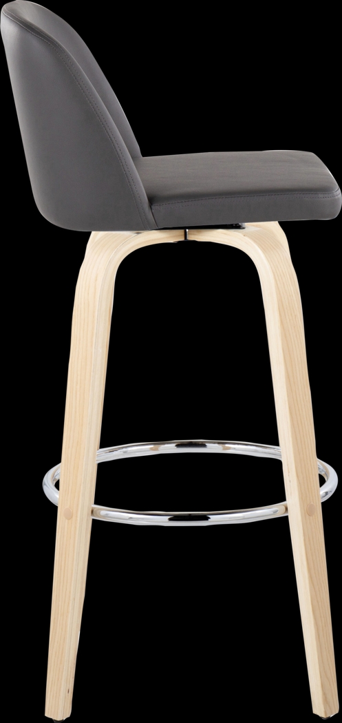 Wymering XVI Gray Swivel Barstool, Set of 2 - Thumbnail - Image 7