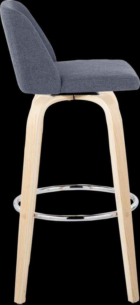 Wymering XVII Blue Swivel Barstool, Set of 2 - Thumbnail - Image 7