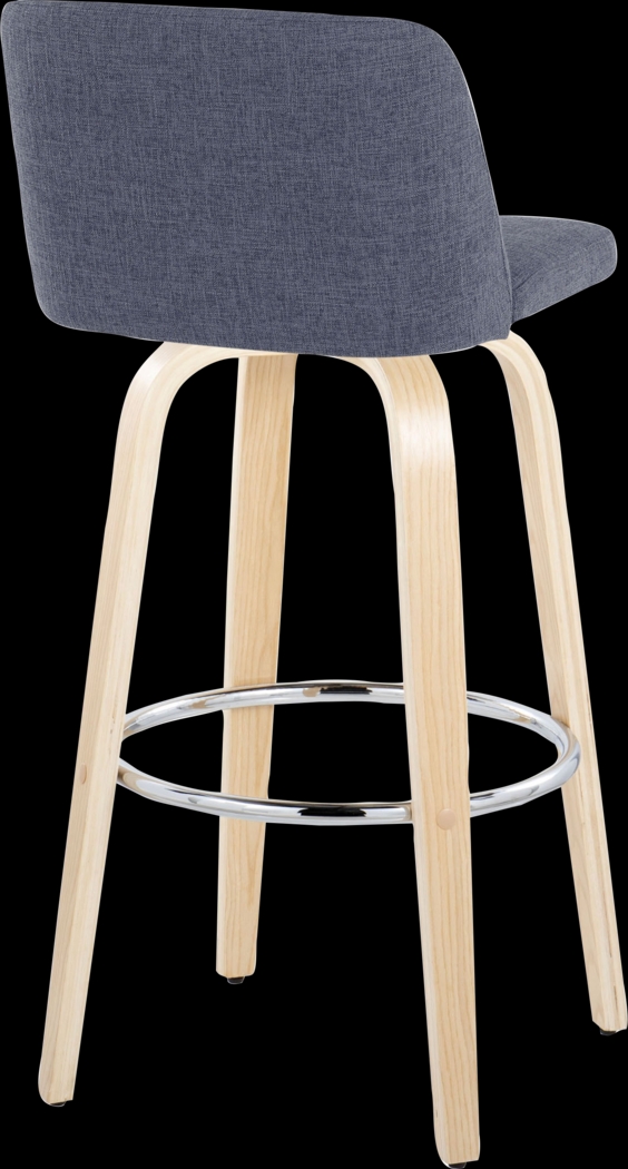 Wymering XVII Blue Swivel Barstool, Set of 2 - Thumbnail - Image 8