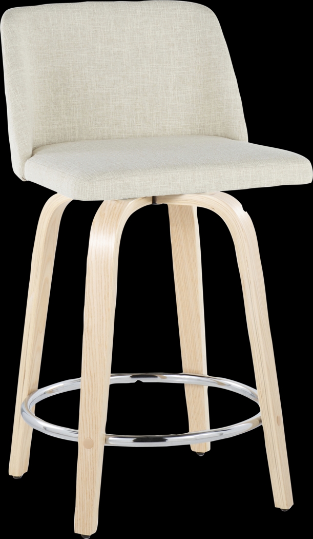 Wymering XVII Cream Swivel 24" Counter Height Stool, Set of 2 - Thumbnail - Image 7