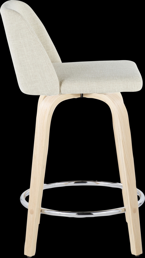 Wymering XVII Cream Swivel 24" Counter Height Stool, Set of 2 - Thumbnail - Image 8