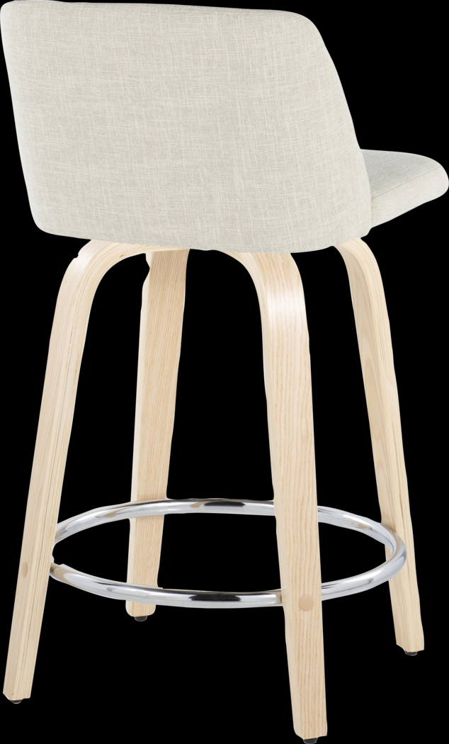 Wymering XVII Cream Swivel 24" Counter Height Stool, Set of 2 - Thumbnail - Image 9