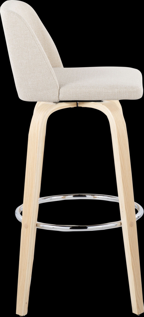 Wymering XVII Cream Swivel Barstool, Set of 2 - Thumbnail - Image 7