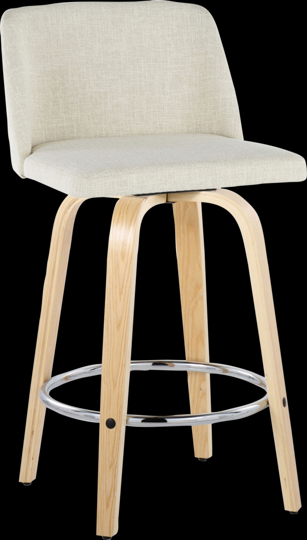 Wymering XVII Cream Swivel Counter Height Stool, Set of 2 - Thumbnail - Image 6