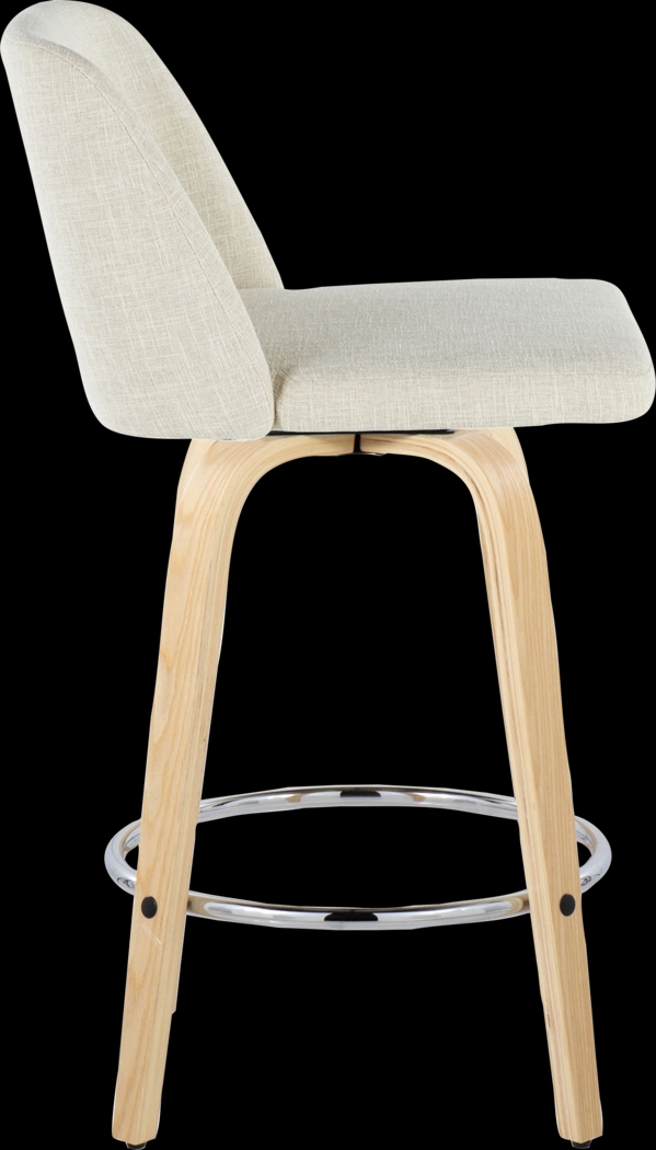 Wymering XVII Cream Swivel Counter Height Stool, Set of 2 - Thumbnail - Image 7