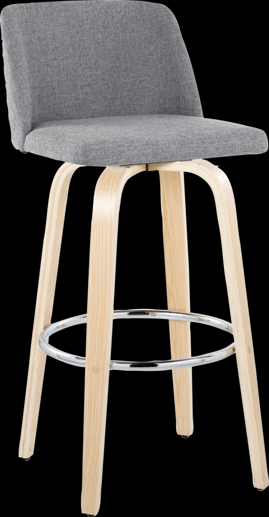 Wymering XVII Gray Swivel Barstool, Set of 2 - Thumbnail - Image 6