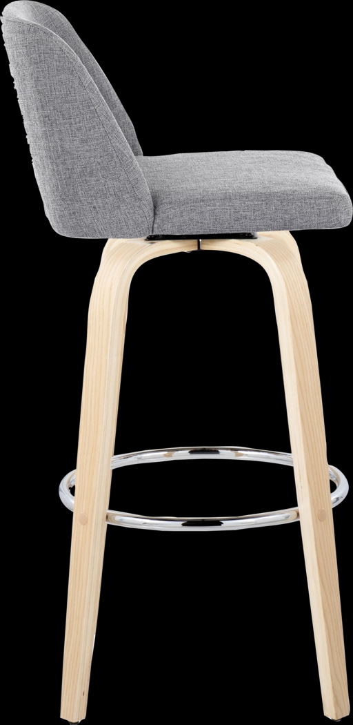 Wymering XVII Gray Swivel Barstool, Set of 2 - Thumbnail - Image 7