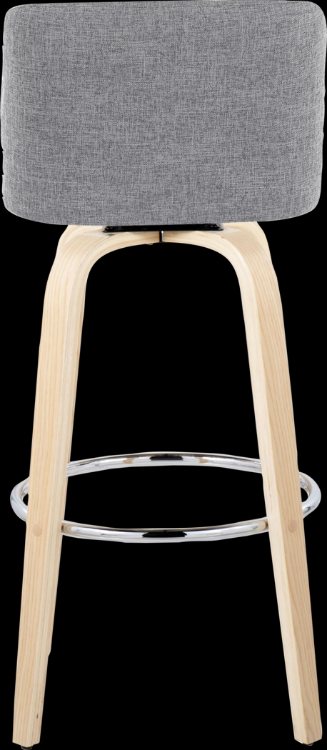 Wymering XVII Gray Swivel Barstool, Set of 2 - Thumbnail - Image 9