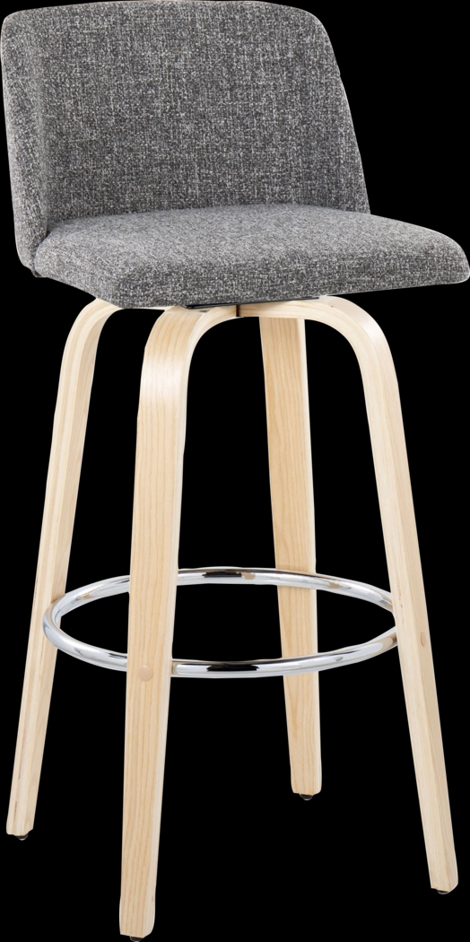 Wymering XVII Gray Swivel Barstool, Set of 2 - Thumbnail - Image 6