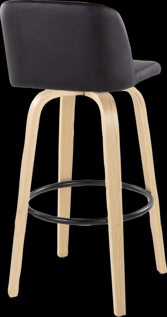 Wymering XVIII Black Swivel Barstool, Set of 2 - Thumbnail - Image 7