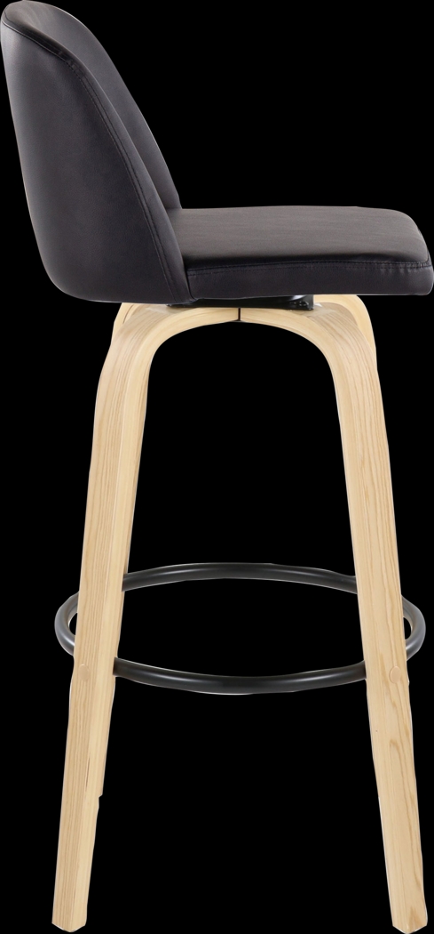 Wymering XVIII Black Swivel Barstool, Set of 2 - Thumbnail - Image 8