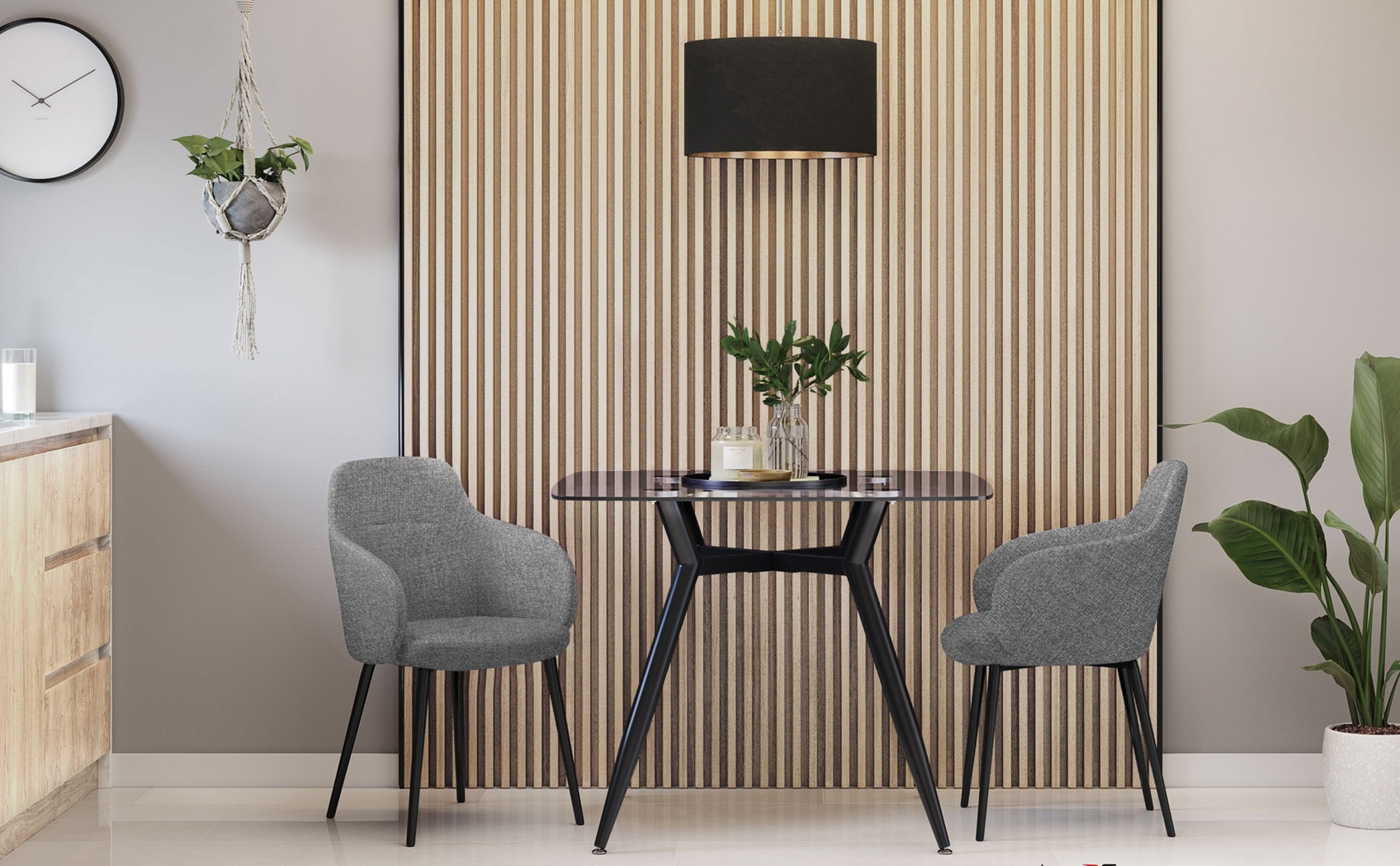 Wynburn Gray Side Chair, Set of 2 - Thumbnail - Image 3