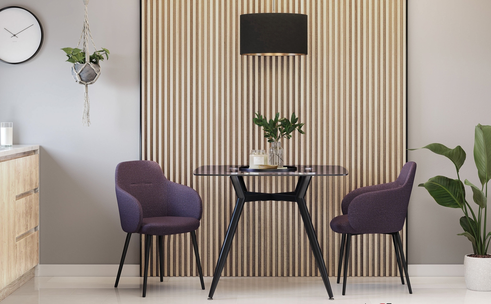 Wynburn Purple Side Chiar, Set of 2 - Thumbnail - Image 3