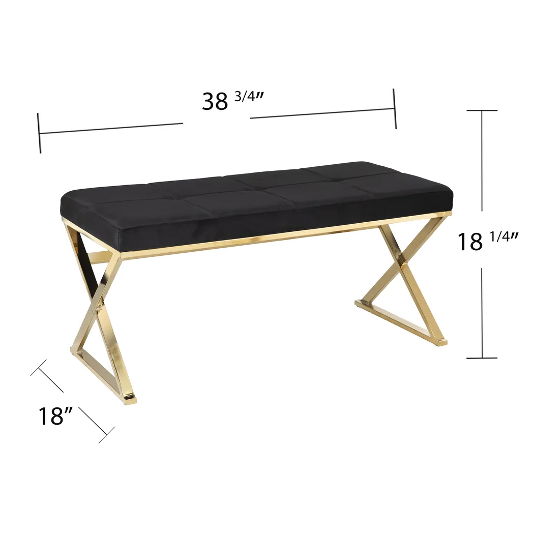 Wyncote Black Accent Bench - Thumbnail - Image 7