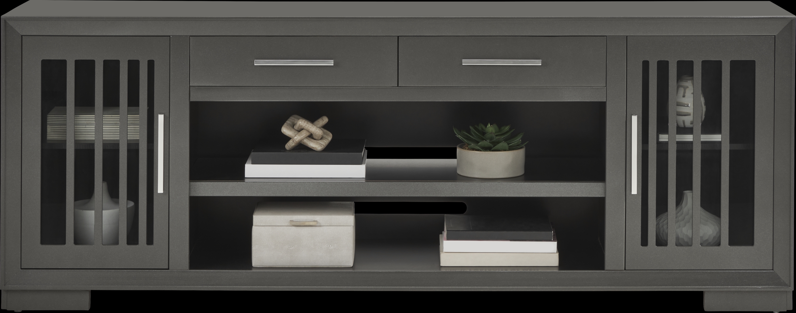 Wyndell Way Gray 81 in. Console - Thumbnail - Image 2