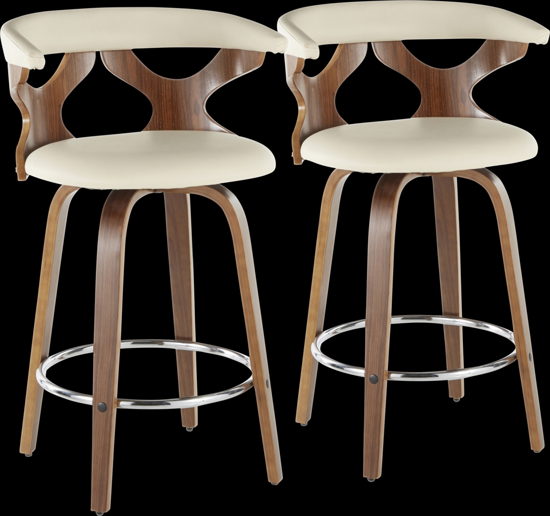 Wyndmoor Cream Counter Height Stool, Set of 2 - Thumbnail - Image 1