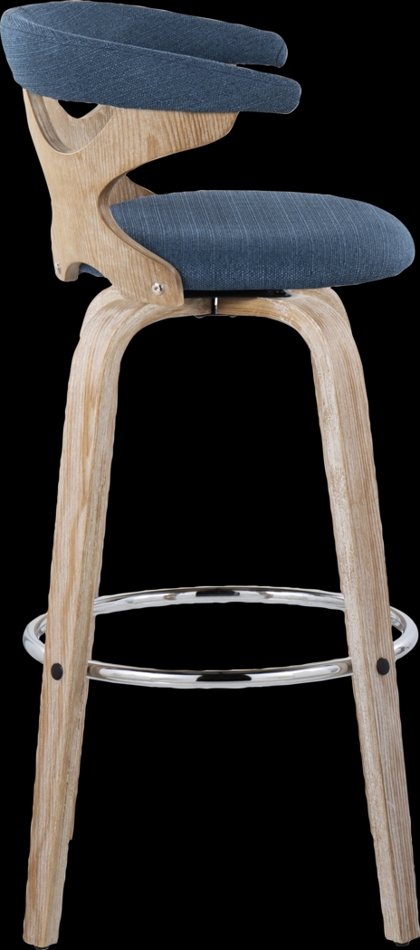 Wyndmoor II Blue Swivel Barstool, Set of 2 - Thumbnail - Image 7