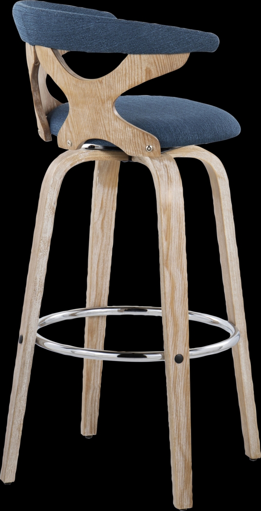 Wyndmoor II Blue Swivel Barstool, Set of 2 - Thumbnail - Image 8