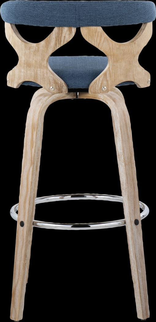 Wyndmoor II Blue Swivel Barstool, Set of 2 - Thumbnail - Image 9