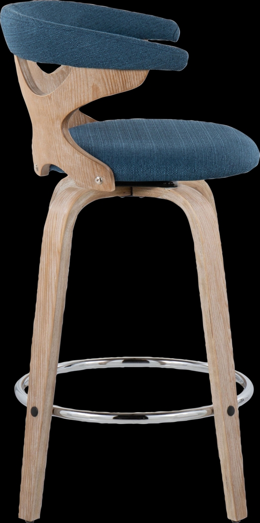 Wyndmoor II Blue Swivel Counter Height Stool, Set of 2 - Thumbnail - Image 6