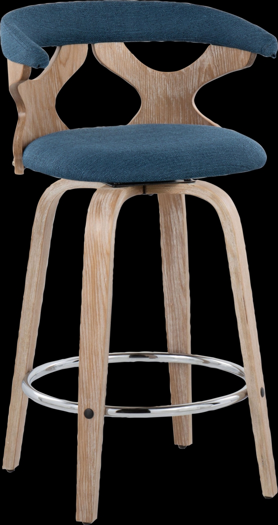 Wyndmoor II Blue Swivel Counter Height Stool, Set of 2 - Thumbnail - Image 10