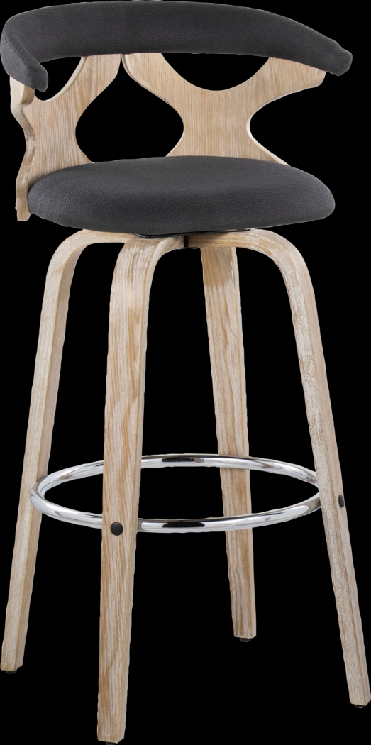 Wyndmoor II Charcoal Swivel Barstool, Set of 2 - Thumbnail - Image 6