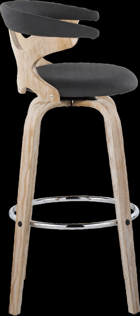 Wyndmoor II Charcoal Swivel Barstool, Set of 2 - Thumbnail - Image 7