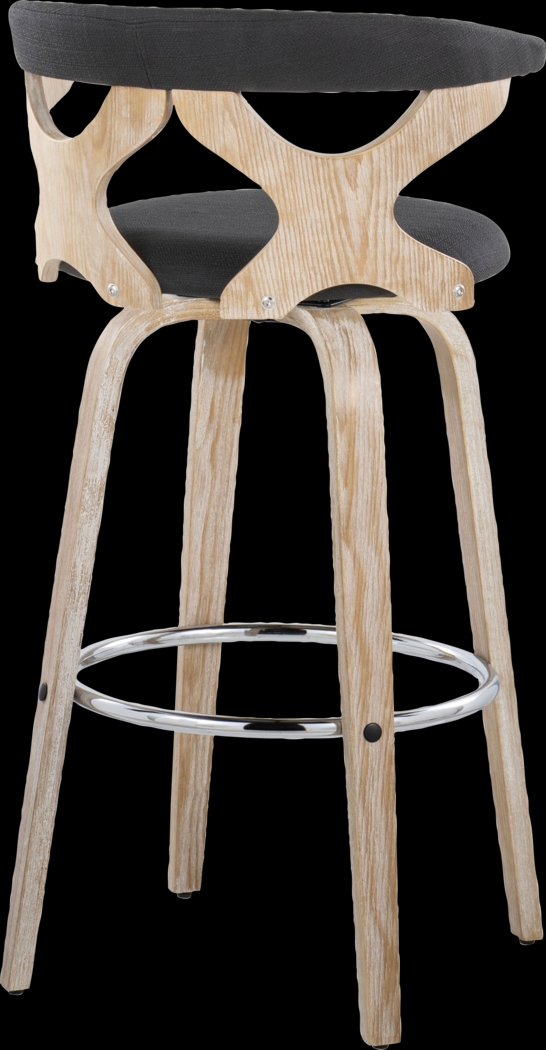 Wyndmoor II Charcoal Swivel Barstool, Set of 2 - Thumbnail - Image 8