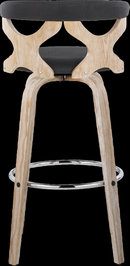 Wyndmoor II Charcoal Swivel Barstool, Set of 2 - Thumbnail - Image 9