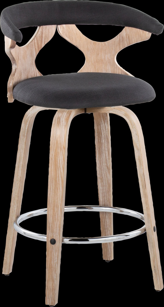 Wyndmoor II Charcoal Swivel Counter Height Stool, Set of 2 - Thumbnail - Image 6