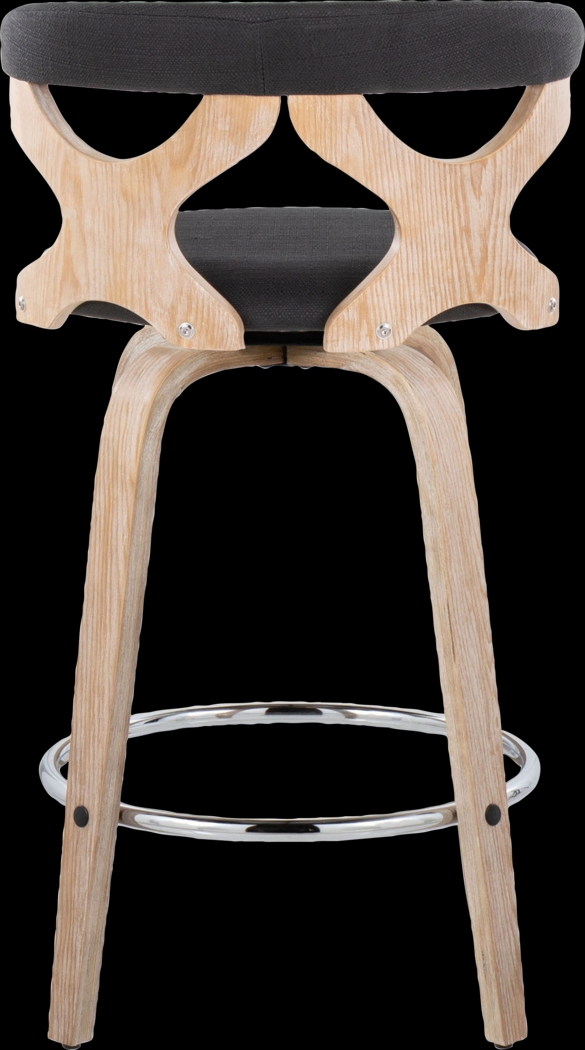 Wyndmoor II Charcoal Swivel Counter Height Stool, Set of 2 - Thumbnail - Image 9