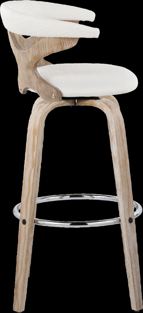 Wyndmoor II Cream Swivel Barstool, Set of 2 - Thumbnail - Image 6